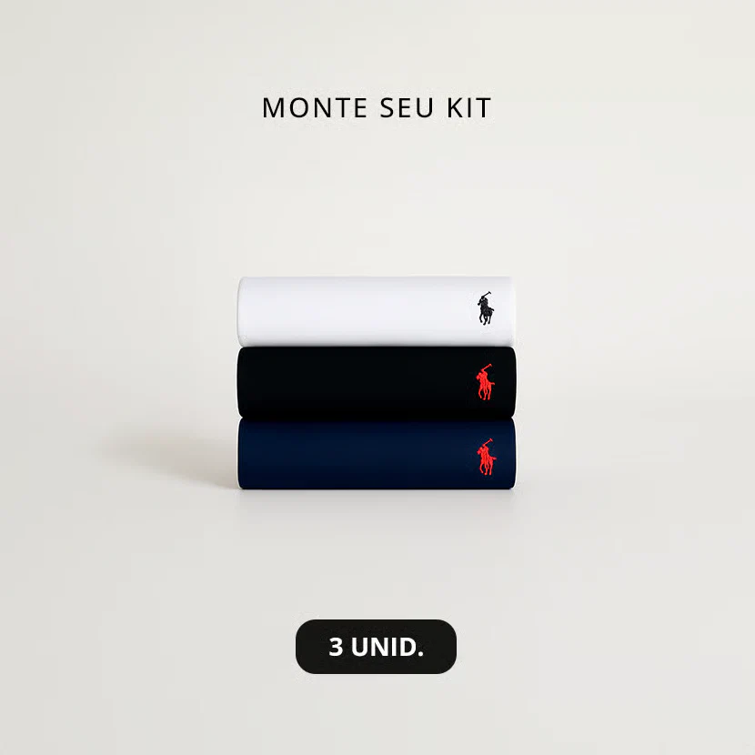 Kit 3 Camisetas Básica RL